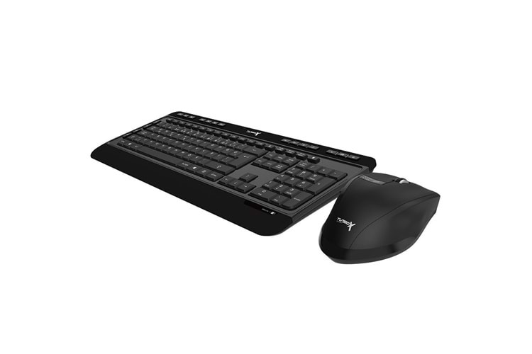 Turbox Maindesk USB Kablosuz Piano Black Multimedya Standart Q Klavye ve Mouse Set