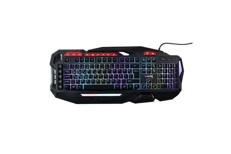 Turbox TR-GK103 USB Kablolu Gaming Standart Q Rainbow Aydınlatma Klavye