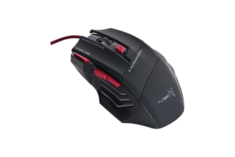 Turbox TR-X7 3200DPI Usb Kablo 7D Red Gaming Mouse + Mouse Pad Hediyeli