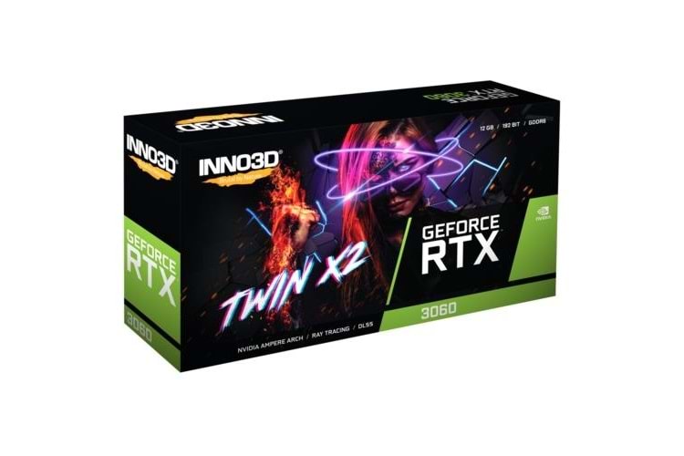 Inno3D RTX3060 Twin x2 12GB 192Bit GDDR6-LHR3xDP+HDMI